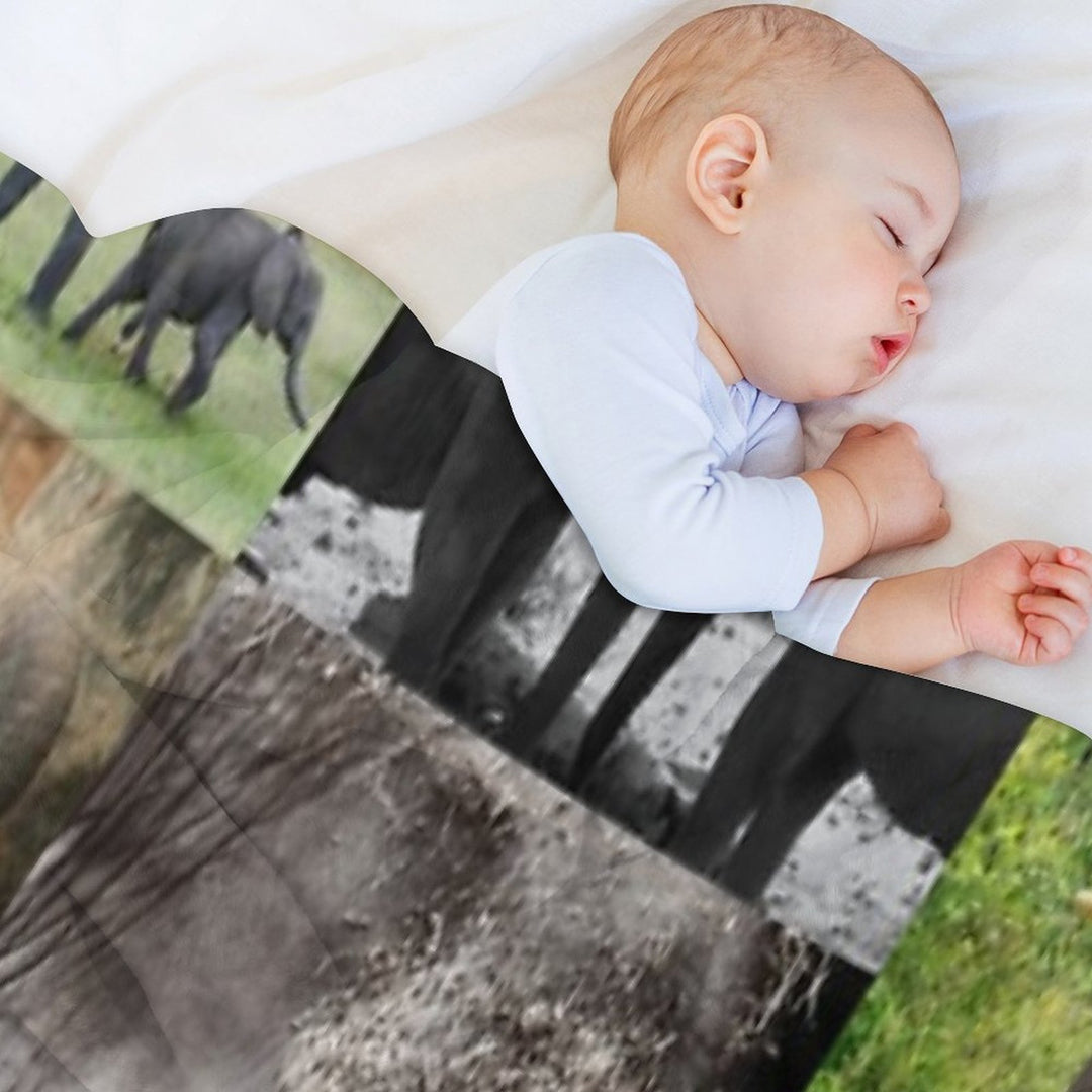 Elephants, We're Still Here Compact Throw Blanket