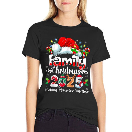 Family Christmas 2025 Matching Outfit Xmas Squad Santa  Relaxed-fit T-Shirt