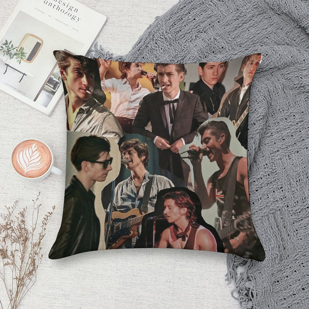 Alex Turner Arctic Monkeys Collage Soft Skin-Friendly Throw Pillow