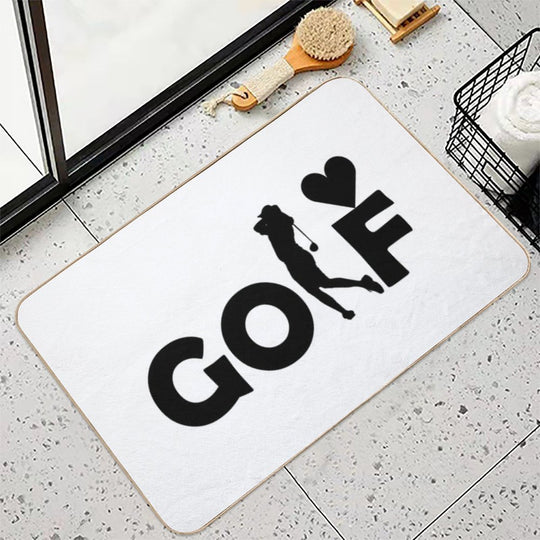 I LOVE GOLF  Eco-Friendly Bath Mat