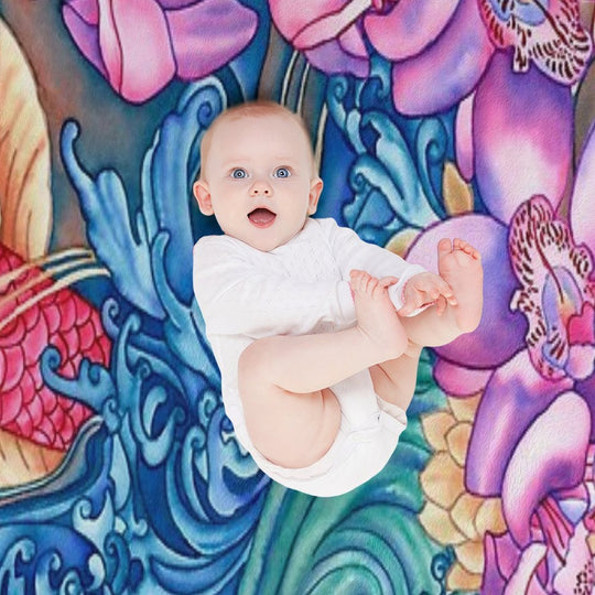 Orchid Splash Durable Throw Blanket