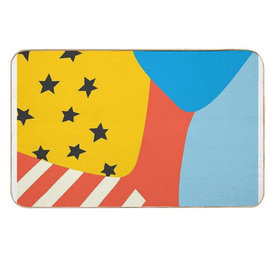 Modern Art Print  Pet-Safe Bath Mat