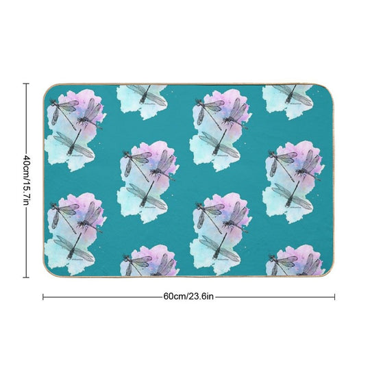 Dragonfly Flurry - Golden Splash  Pet-Safe Bath Mat