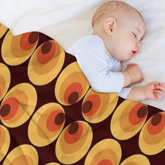 Retro Orange Anti-pilling Throw Blanket