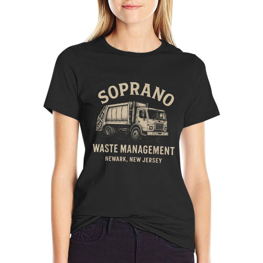 Soprano Waste Manaent Newark NJ Garbage Truck Design  Durable T-Shirt