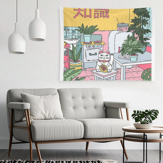 Maneki Plants Tapestry