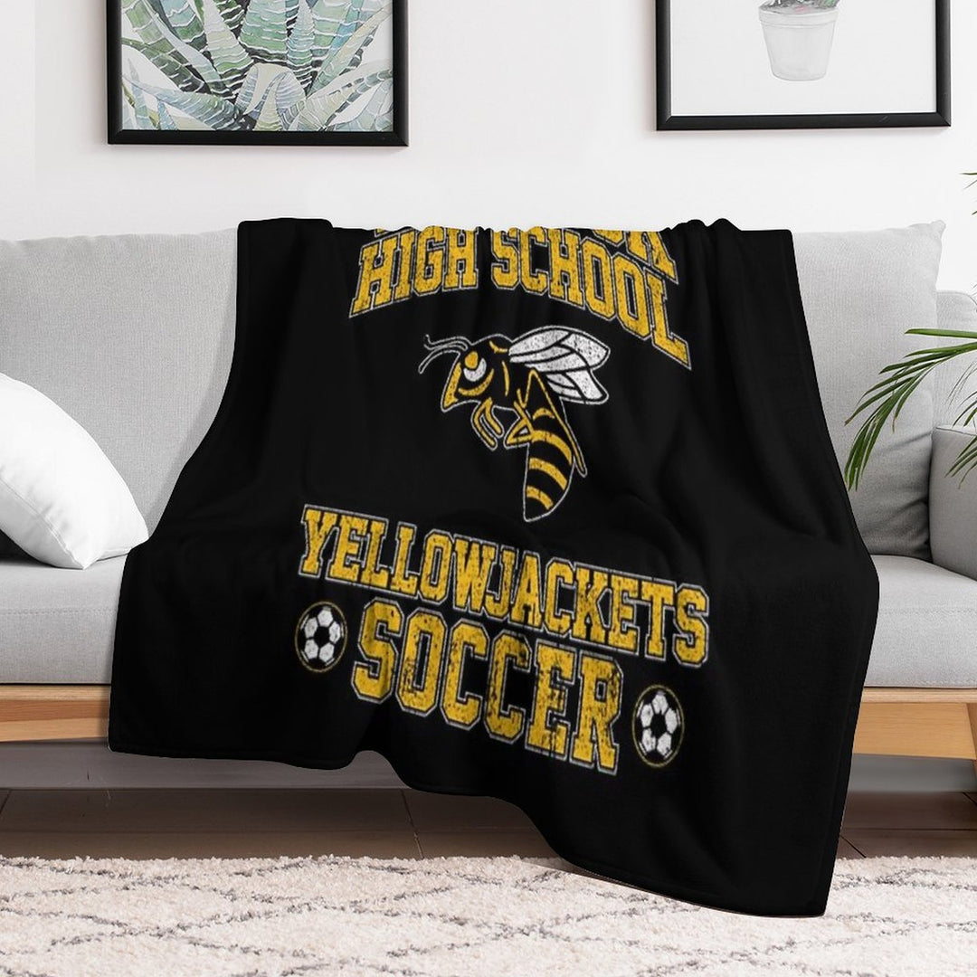 Wiskayok High School Yellowjackets Soccer - Yellowjackets Comfort Throw Blanket