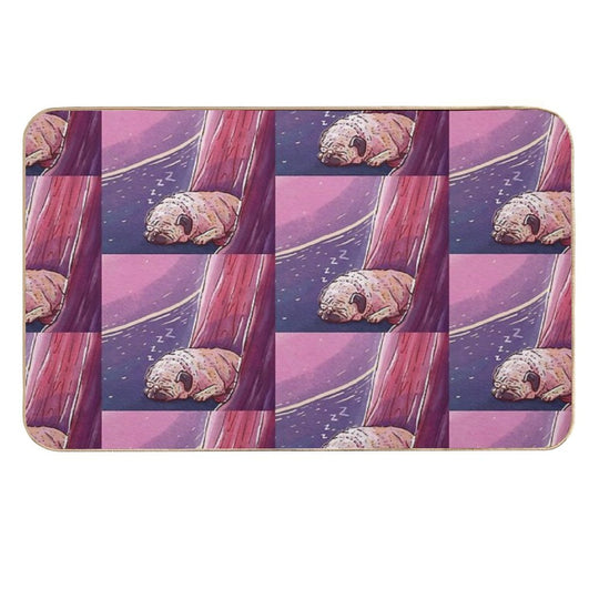 Sleepin' Pug  Pet-Safe Bath Mat