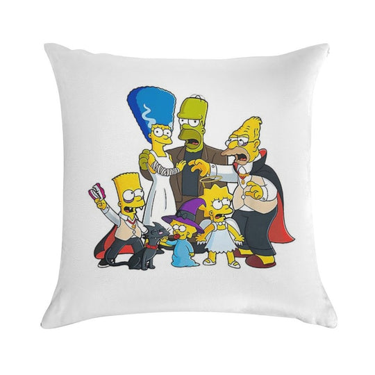The Simpsons Treehouses of Horror Halloween Soft Decorative Cover Throw Pillow