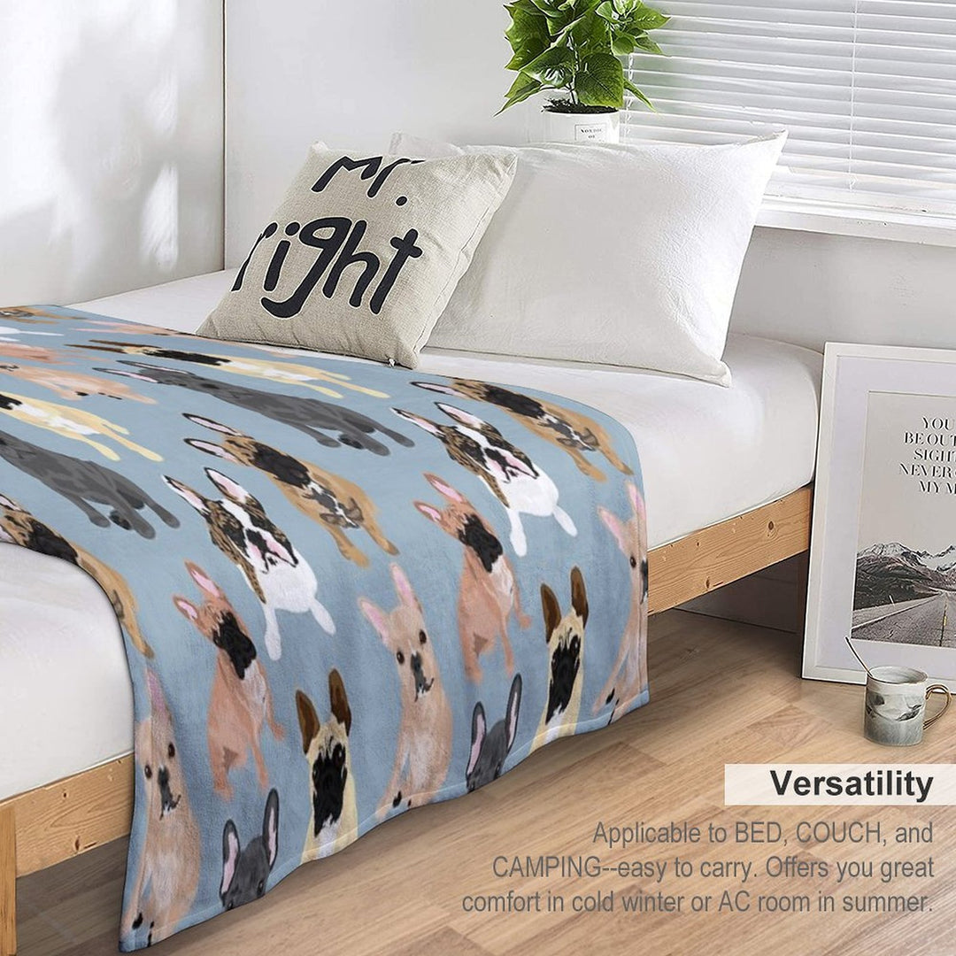 Frenchie Eco-conscious Throw Blanket