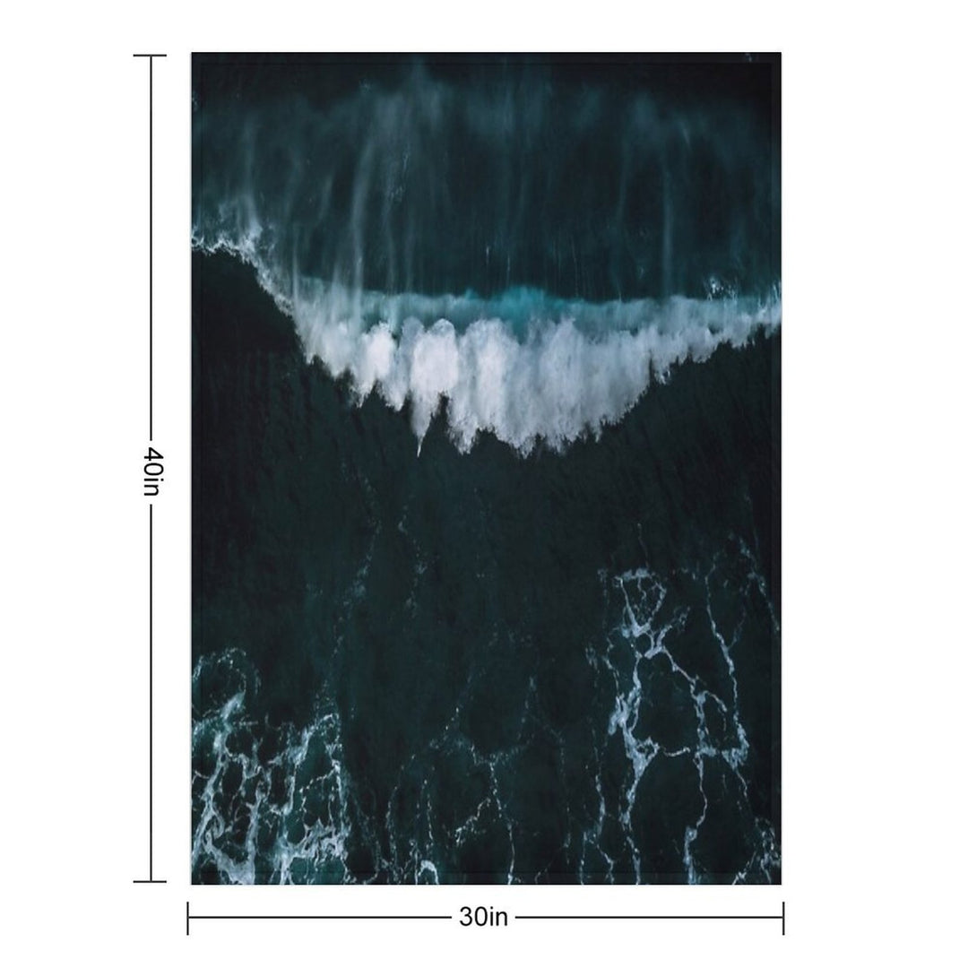 Wave in Motion - Ocean Photography Premium Throw Blanket