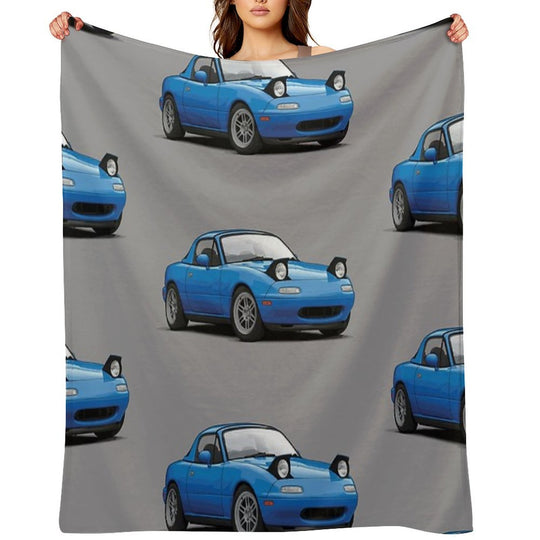 Mx5  Miata NA MK1 Illustration Easy Care Throw Blanket