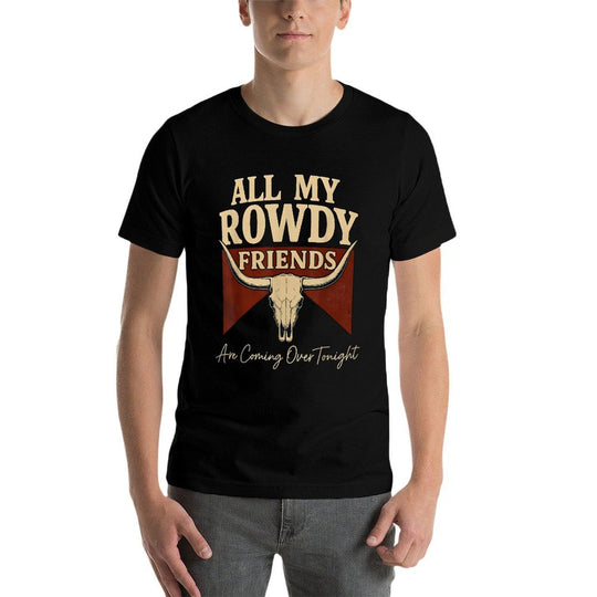 Hank Name All My Rowdy Friends Are Coming Over Tonight Gift  Trendy Pattern T-Shirt