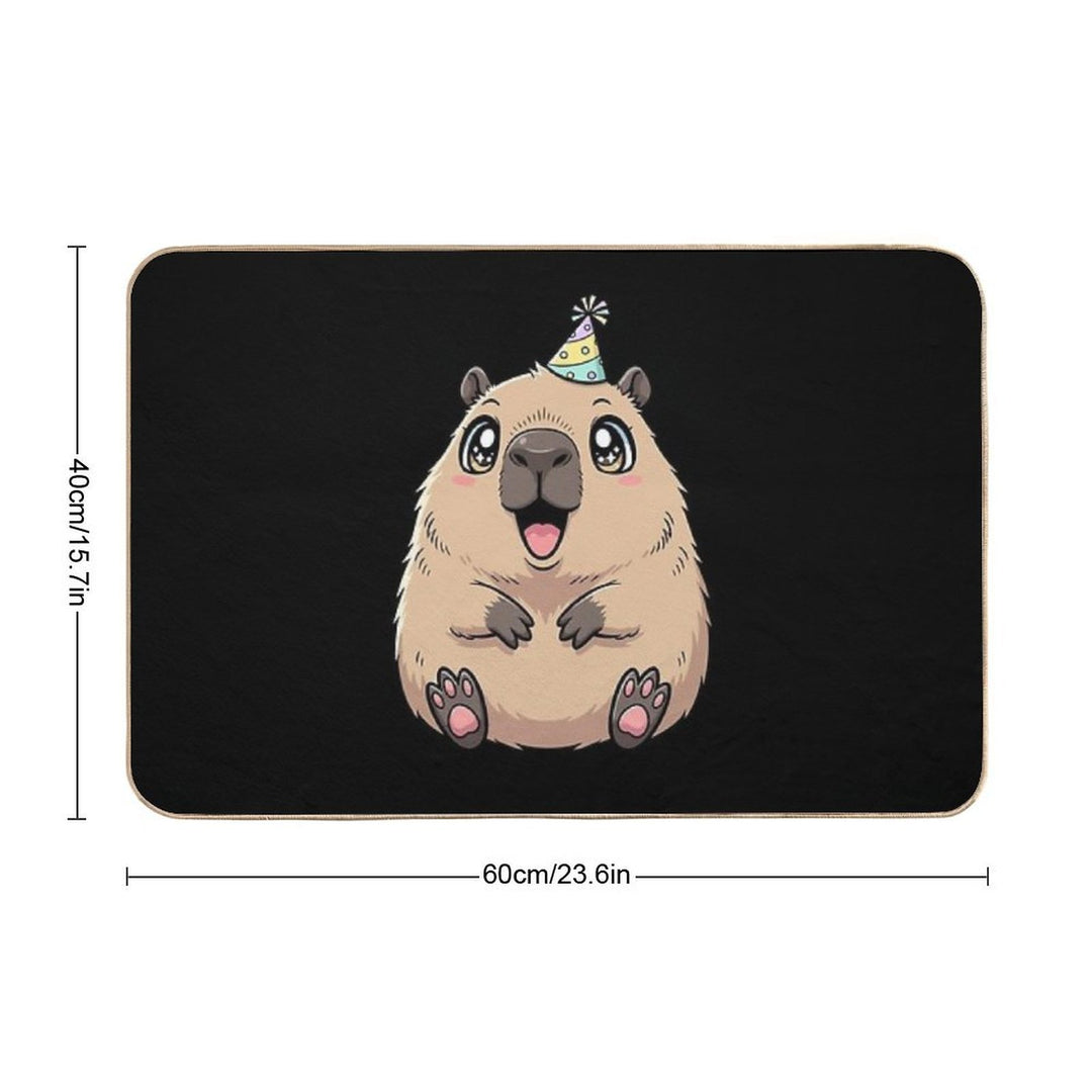 Chibi Capybara – Cute And Adorable Kawaii Animal Design  Rapid-Drying Bath Mat