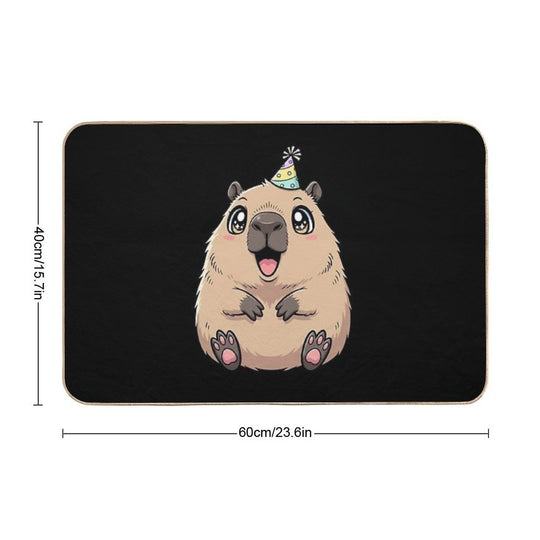 Chibi Capybara – Cute And Adorable Kawaii Animal Design  Rapid-Drying Bath Mat