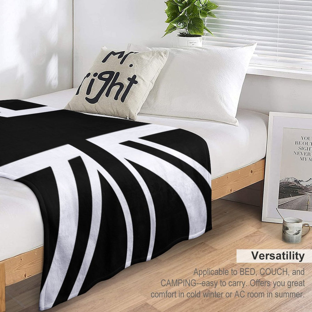 Newcastle United Black & White Union Jack Flag Gift-ready Throw Blanket