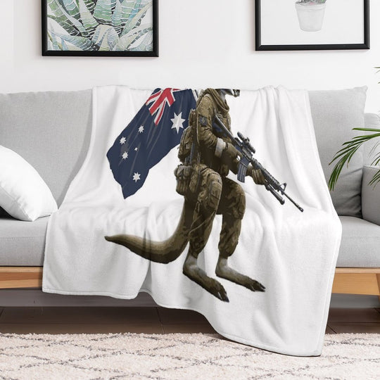 Aussie Army Digger Premium Throw Blanket