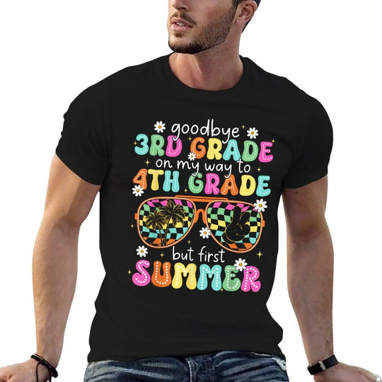 Goodbye 3rd Grade On My Way to 4th Grade Last Day Of School  Oversized Silhouette T-Shirt