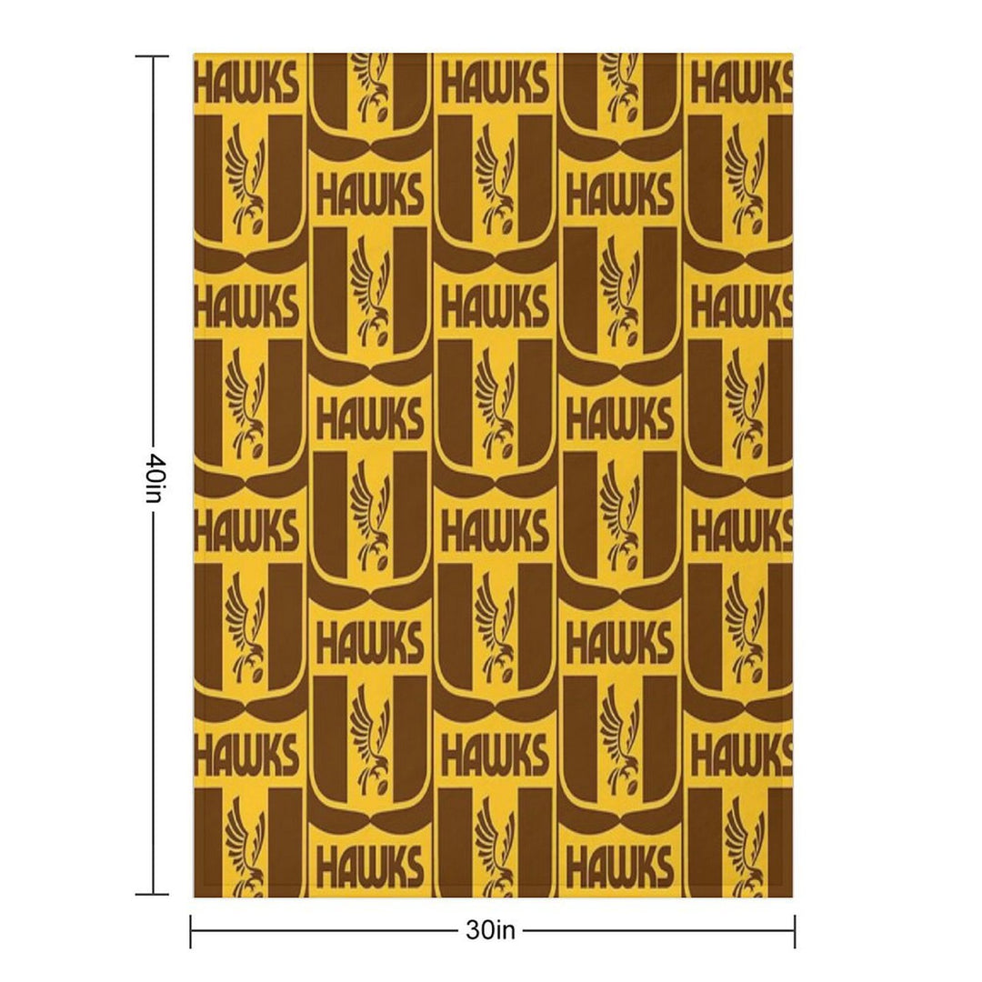 HAWKS FOOTY LOGO EMBLEM Travel-friendly Throw Blanket
