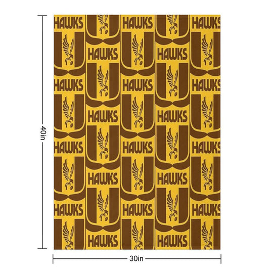 HAWKS FOOTY LOGO EMBLEM Travel-friendly Throw Blanket