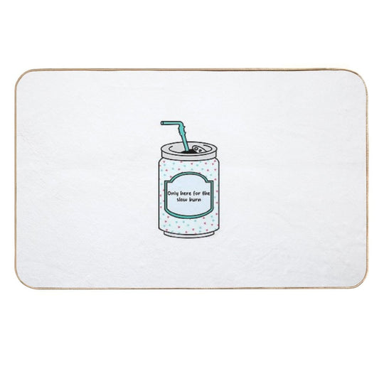 Only Here for The Slow Burn - Romantic Tension Book Lover Design for Tumblers & Stickers  Dirt-Trapping Bath Mat