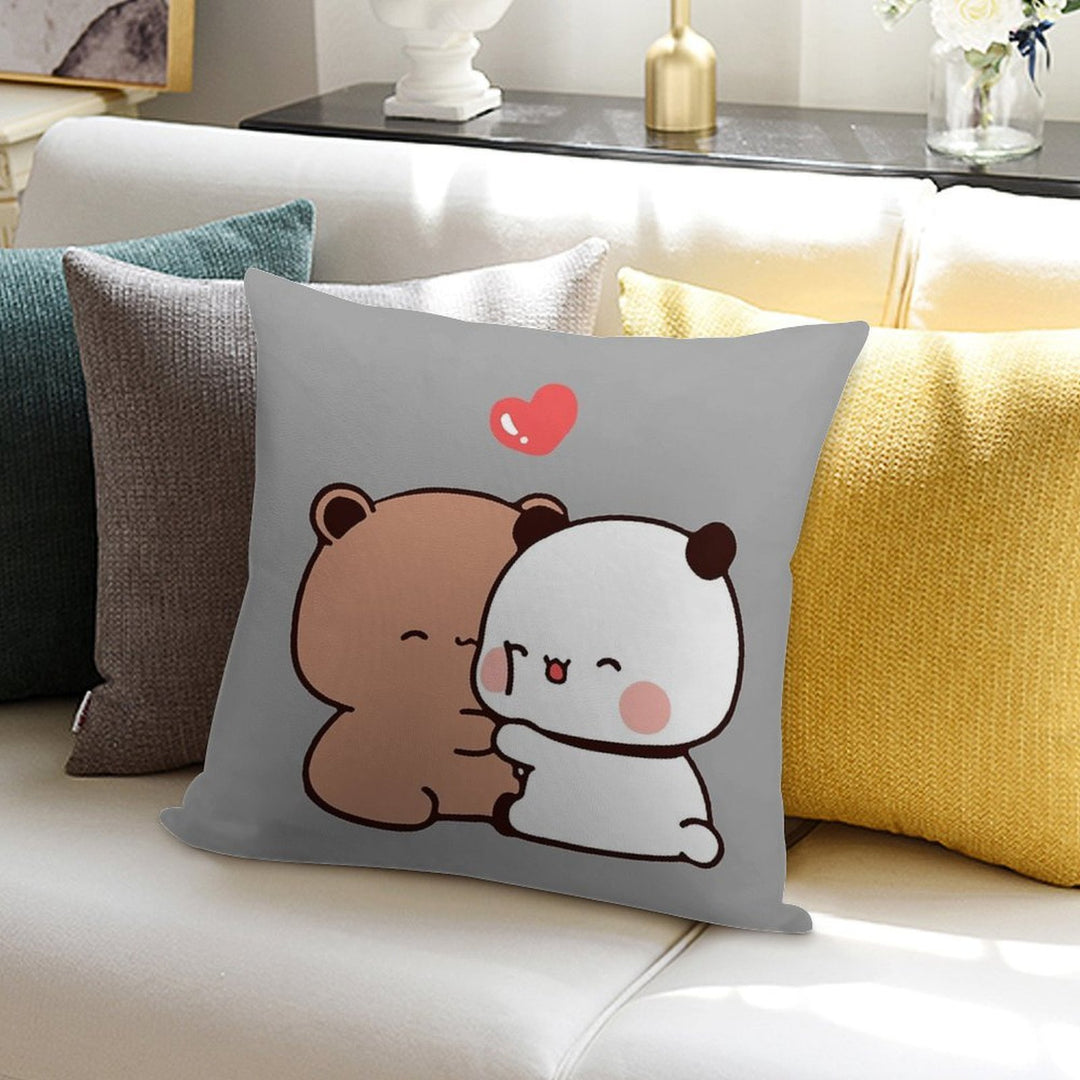 DuDu Bear And BuBu Panda Special Moment❤️ Soft Warmth Comfort Throw Pillow