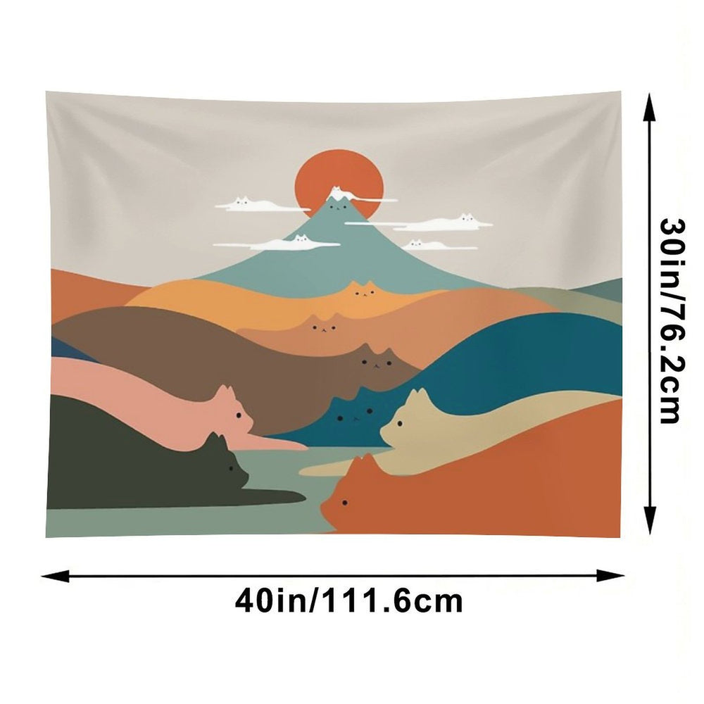 Cat Landscape 132 Tapestry