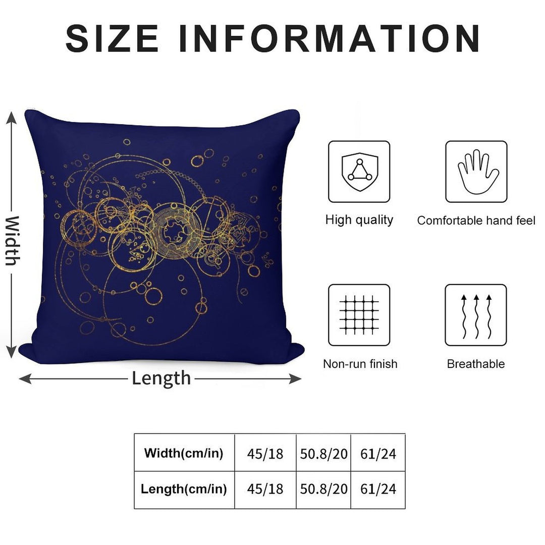 Time Lord Writing -  Transparent Soft Multiple Sizes Throw Pillow
