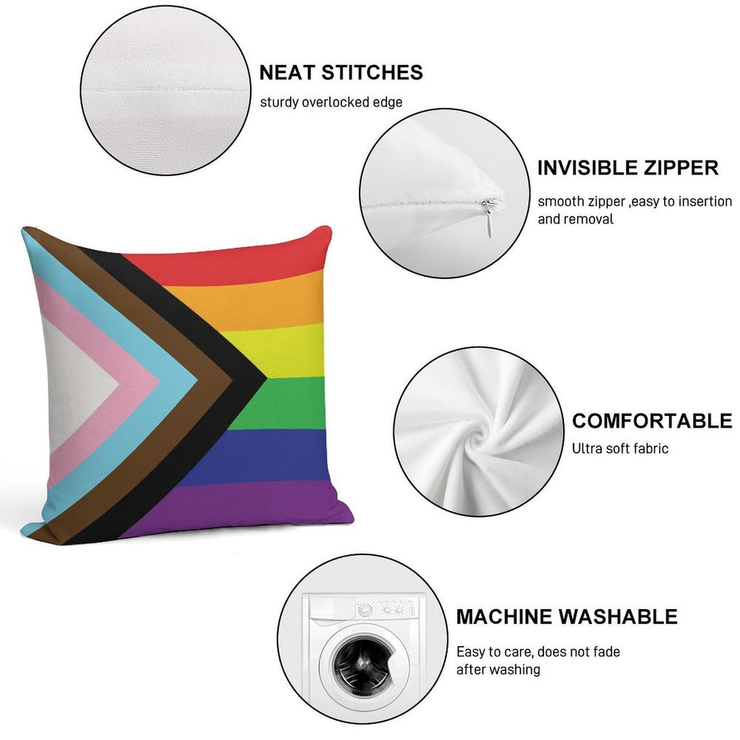 2019 Gay Pride Rainbow Flag LGBTQ Soft Multiple Sizes Throw Pillow