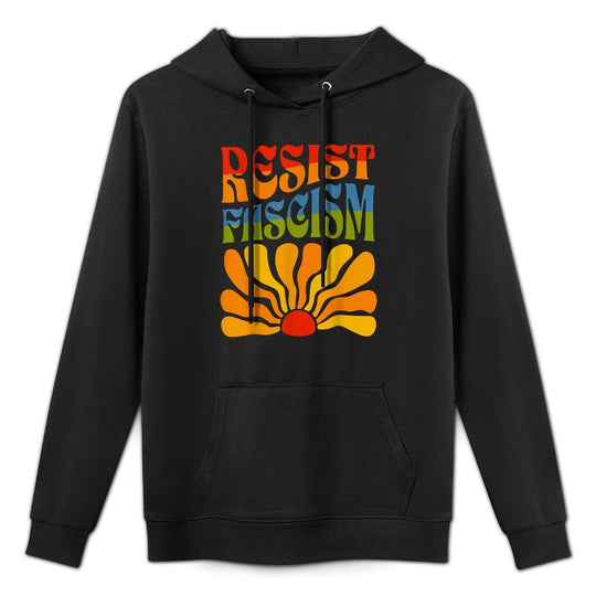 8647 Anti-Trump Boho Flowers Anti-Fascism Resist Protest Pilling-Resistant Hoodie