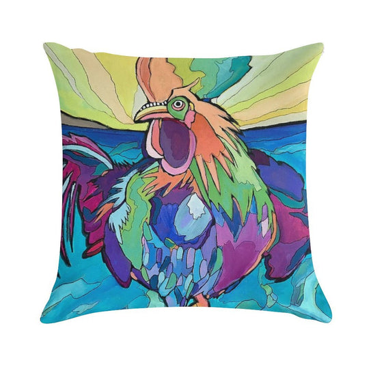 Beach Rooster Soft Warmth Comfort Throw Pillow