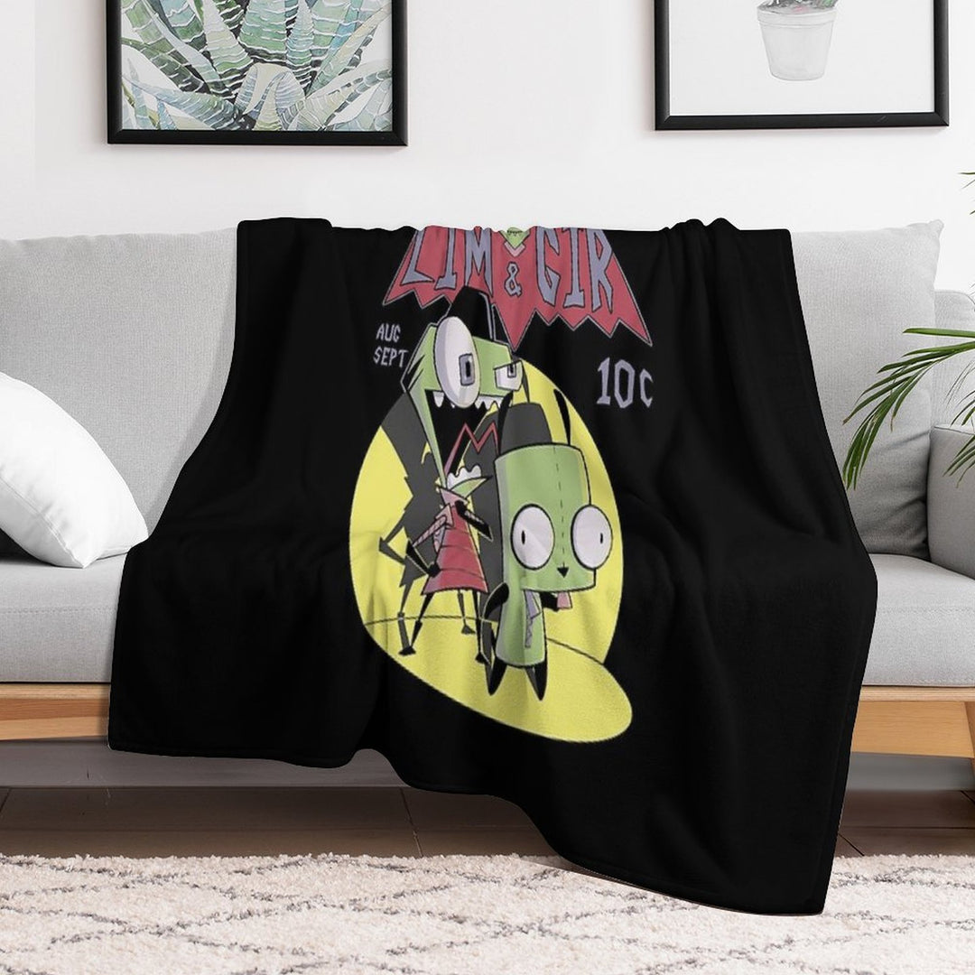 Zim And Gir Travel-friendly Throw Blanket