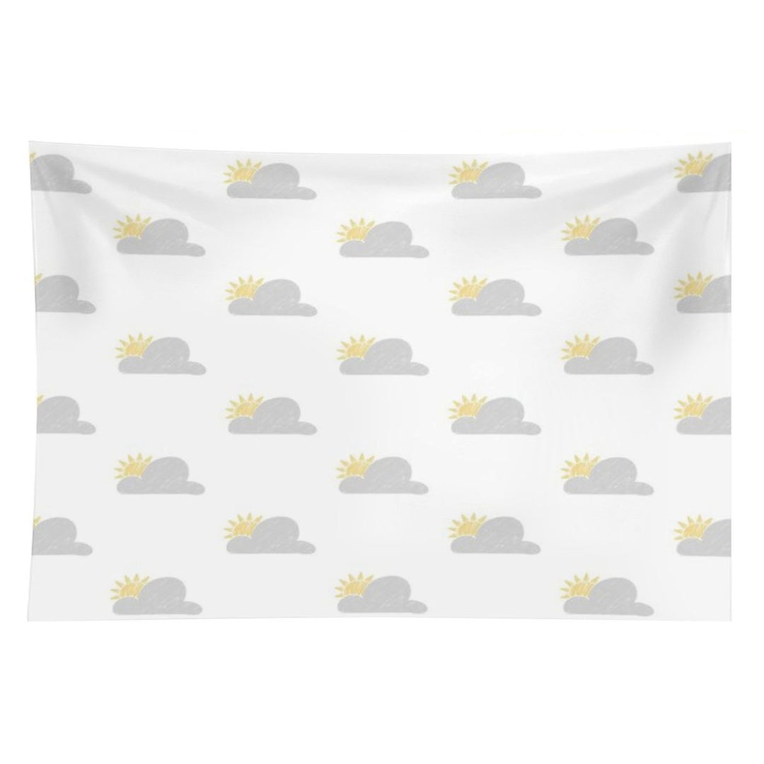 Sunny Grey Skies Sketch  Pattern Tapestry