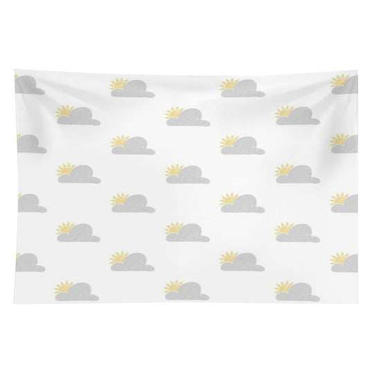 Sunny Grey Skies Sketch  Pattern Tapestry