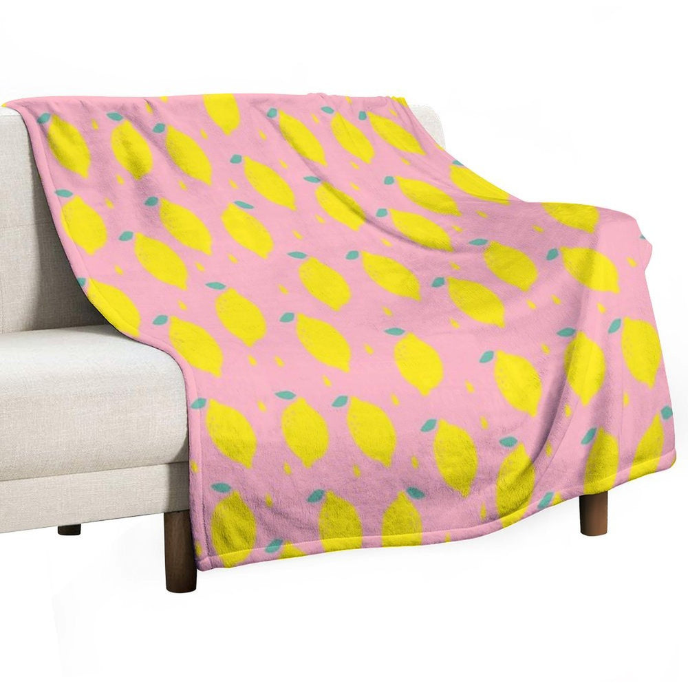 Sweet Lemon Pattern Premium Throw Blanket