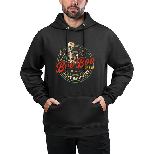 Halloween Nurse Funny Skeleton Boo Boo Crew Vintage All-Day Comfort Hoodie
