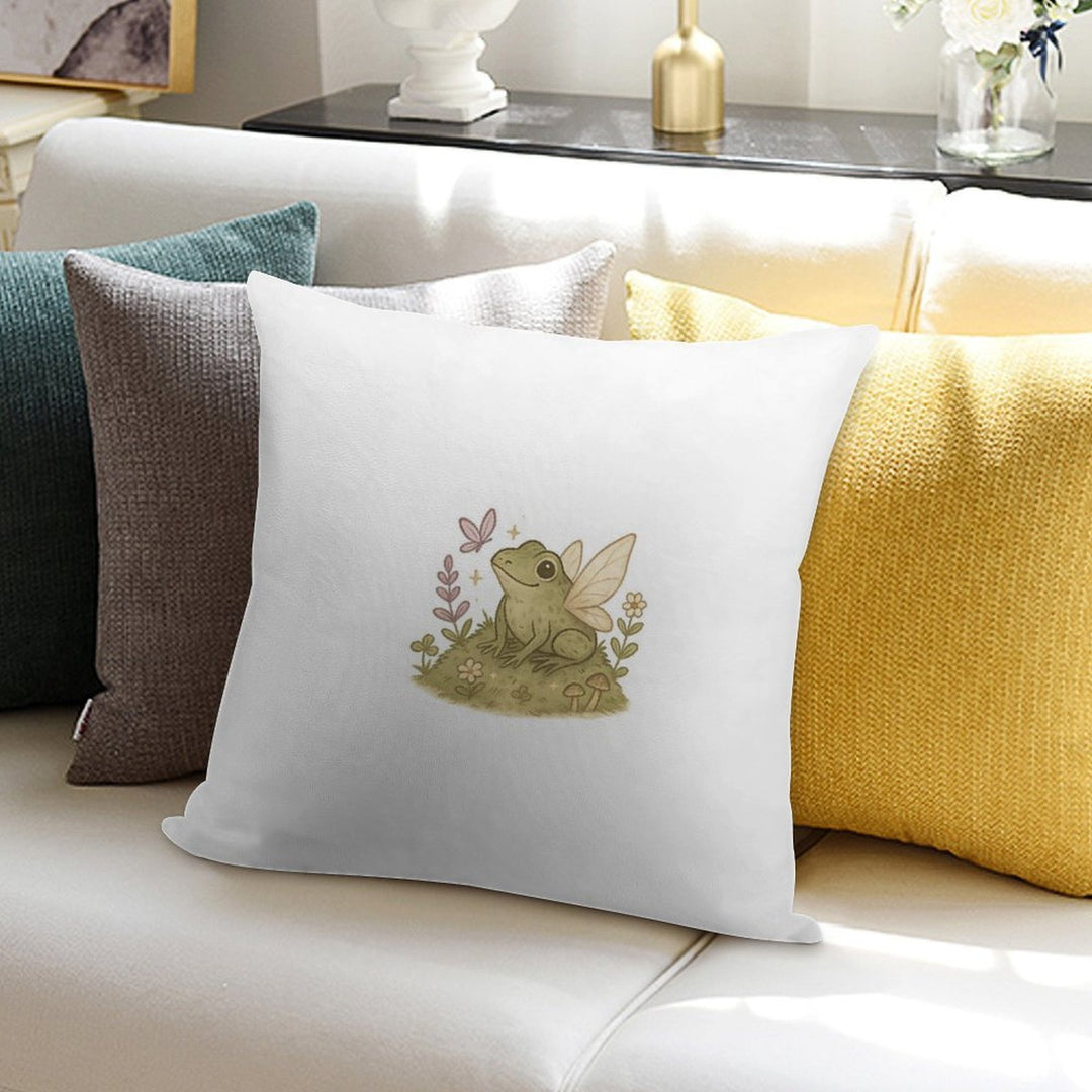 Fairy Frog Soft Decorative Cover Throw Pillow