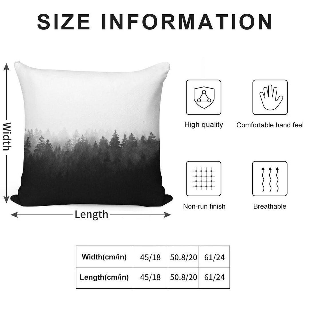 A Wilderness Somewhere  Misty Romantasy Fairytale Ghostwood Forest With Cascadia Trees Covered In Magic Light And Fog Soft Gift Ready Throw Pillow