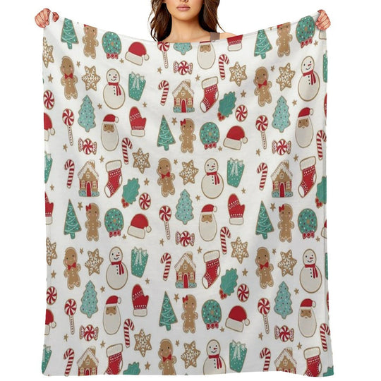 Christmas Cookies Machine-washable Throw Blanket