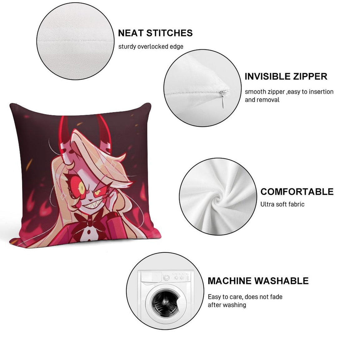 Hazbin Hotel Charlie Soft Bedroom Essential Throw Pillow