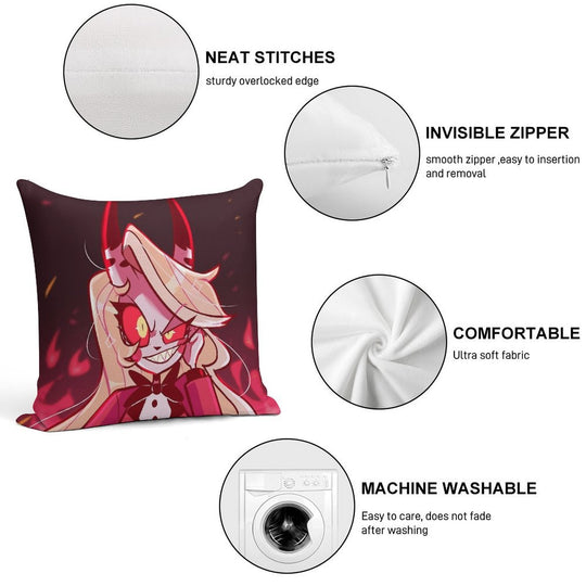 Hazbin Hotel Charlie Soft Bedroom Essential Throw Pillow