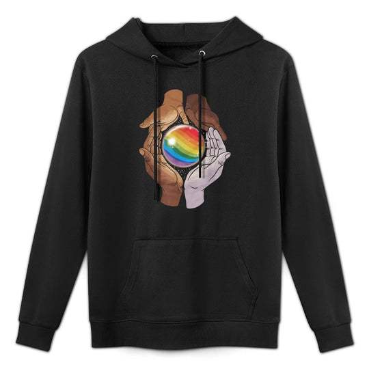 LGBT Pride Rainbow Ally Lesbian Bisexual Transgender Breathable Fabric Hoodie