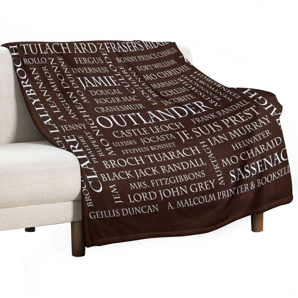 Outlander Word Cloud Lightweight Throw Blanket