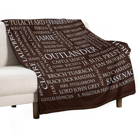 Outlander Word Cloud Lightweight Throw Blanket