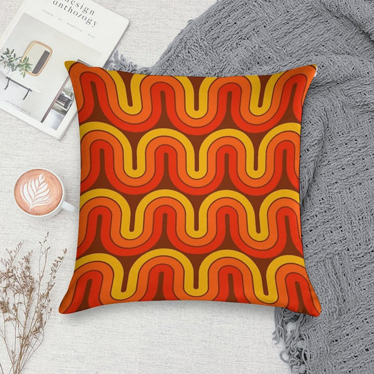 Retro Geometric Gradient Design 839 Soft Gift Ready Throw Pillow