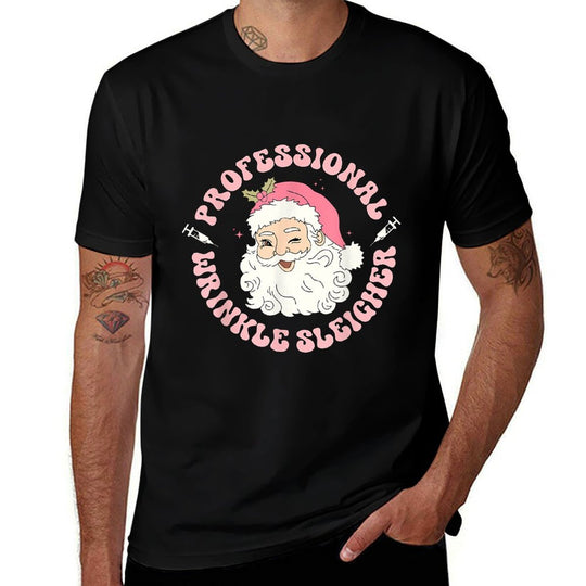 Professional Wrinkle Sleigher Botox Injector Nurse Christmas  Wrinkle-resistant T-Shirt
