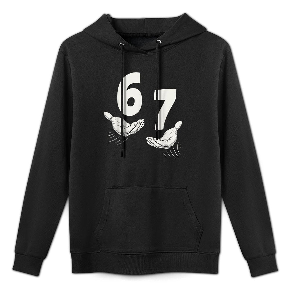 Six Seven 67 6 7 Kids 67n Boys 6-7 Meme Hands Funny All-Day Comfort Hoodie