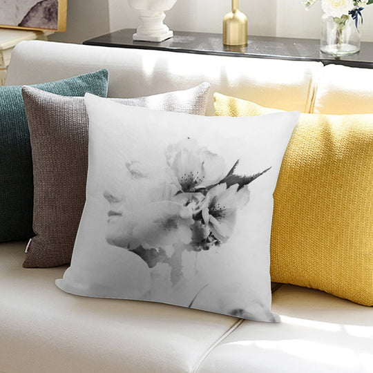 Fine Art, Double Exposure Soft Easy Maintenance Throw Pillow