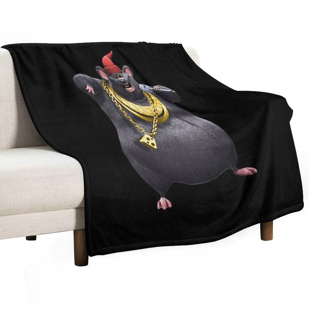 Biggie Cheese Rat Plush Throw Blanket