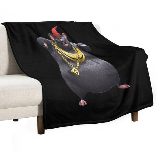 Biggie Cheese Rat Plush Throw Blanket